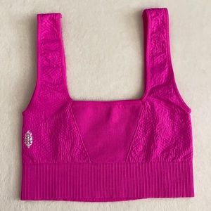 FP Movement by Free People | Good Karma Square-Neck Textured Sports Bra (M/L)